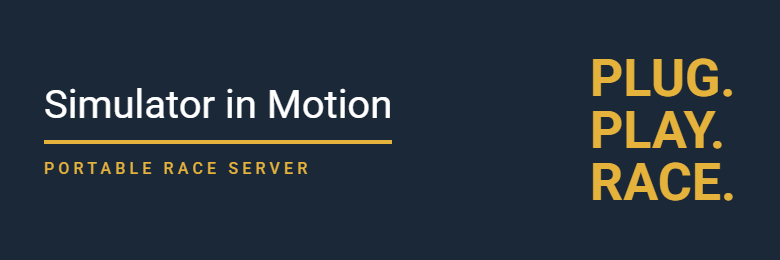 Simulator in Motion — Portable Race Server. Plug. Play. Race.
